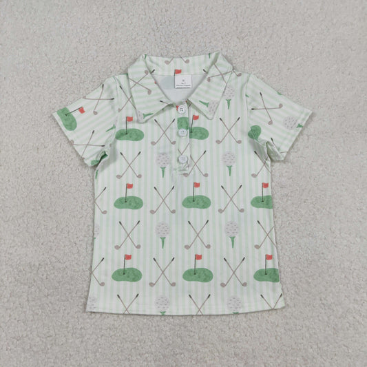 BT1584 Golf Blue Short Sleeve Boys Top