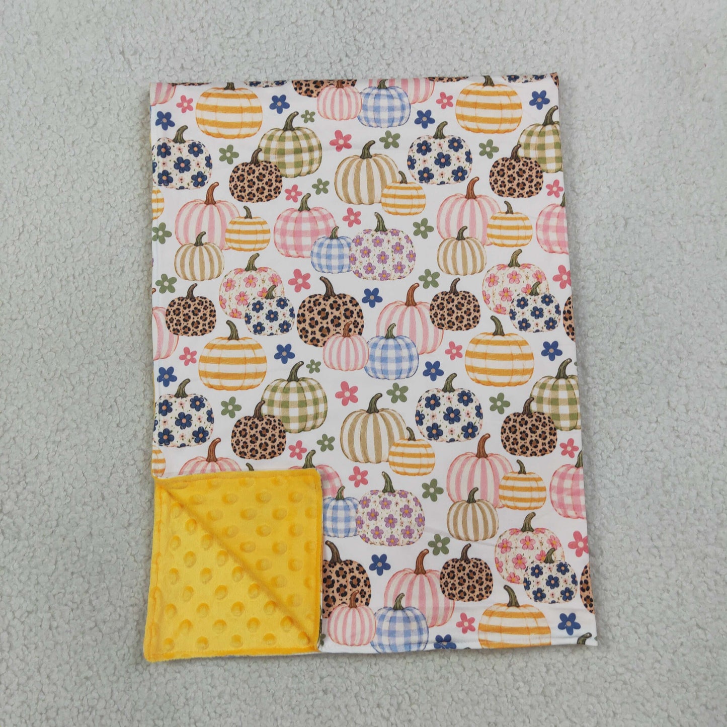 BL0252 Flowers Pumpkin Baby Blanket