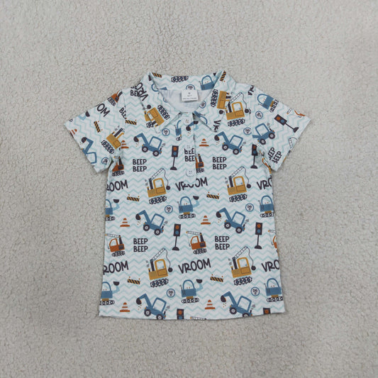 BT1793 Construction Truck Short Sleeve Boys Top