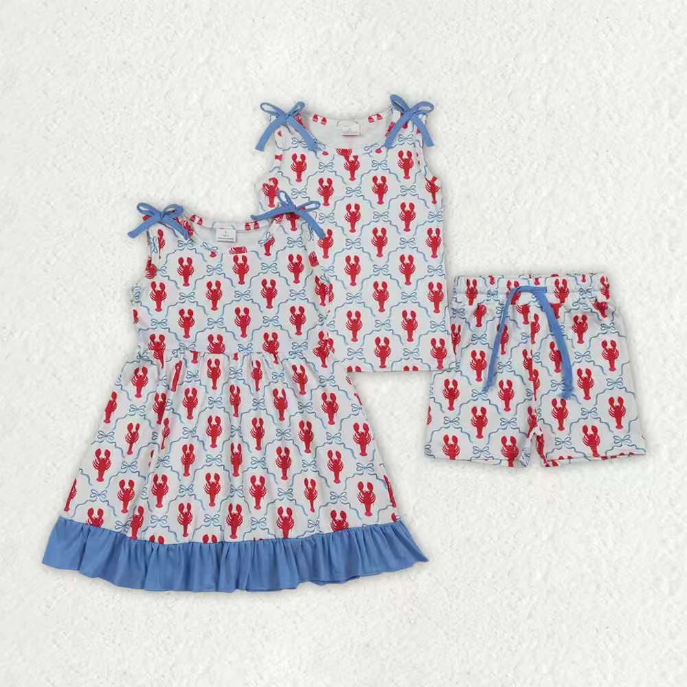 Crayfish Set/Dress Sibling Clothes RTS