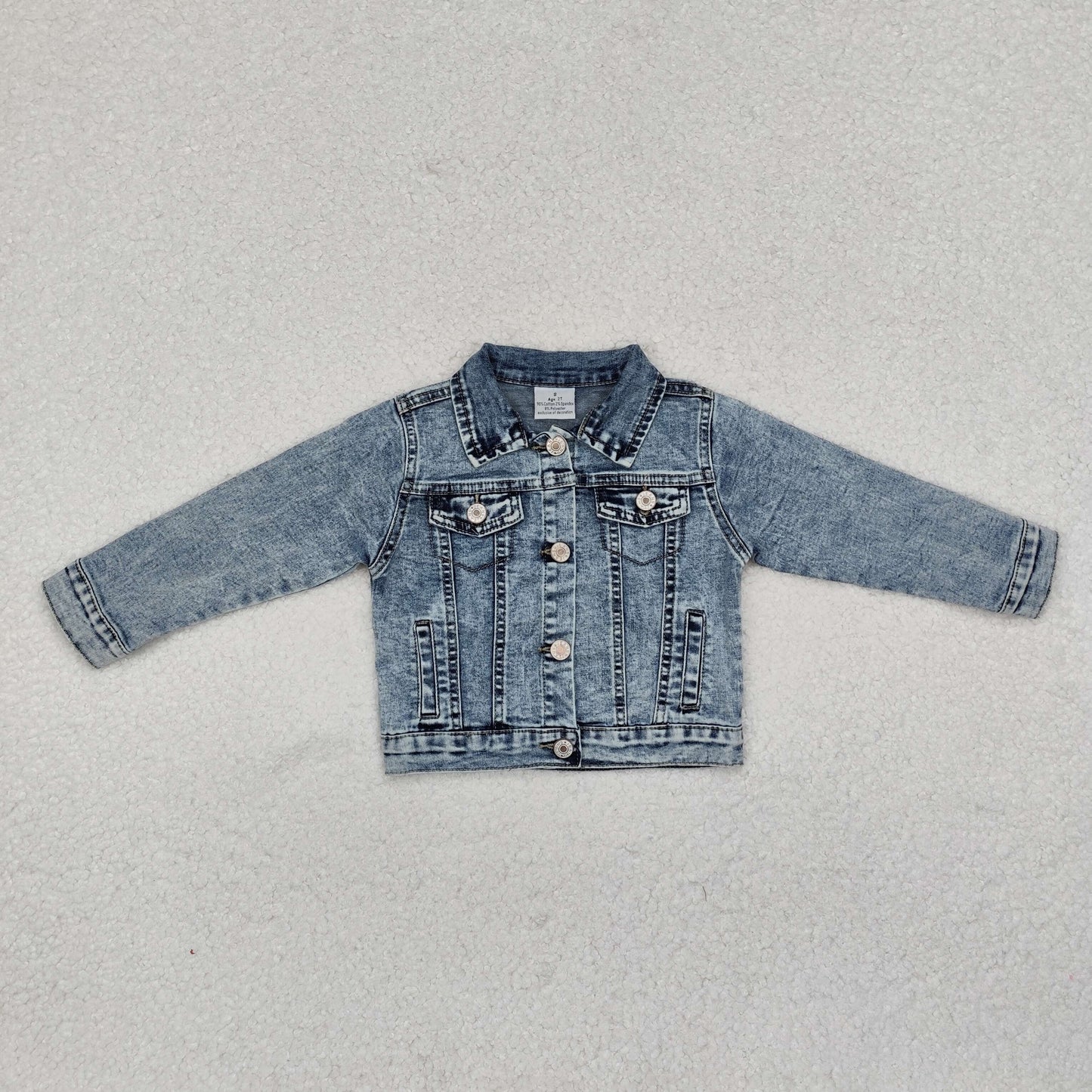 6 A5-14 Blue long sleeve kids coat