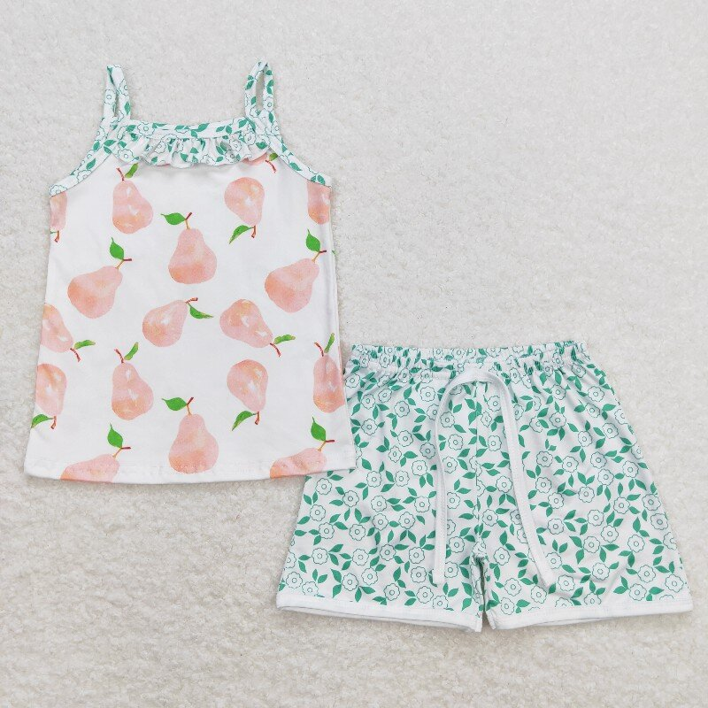 floral fruit Summer set RTS sibling clothes