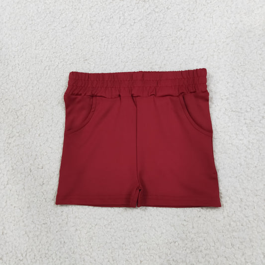 SS0962 Yoga Maroon Girls Shorts