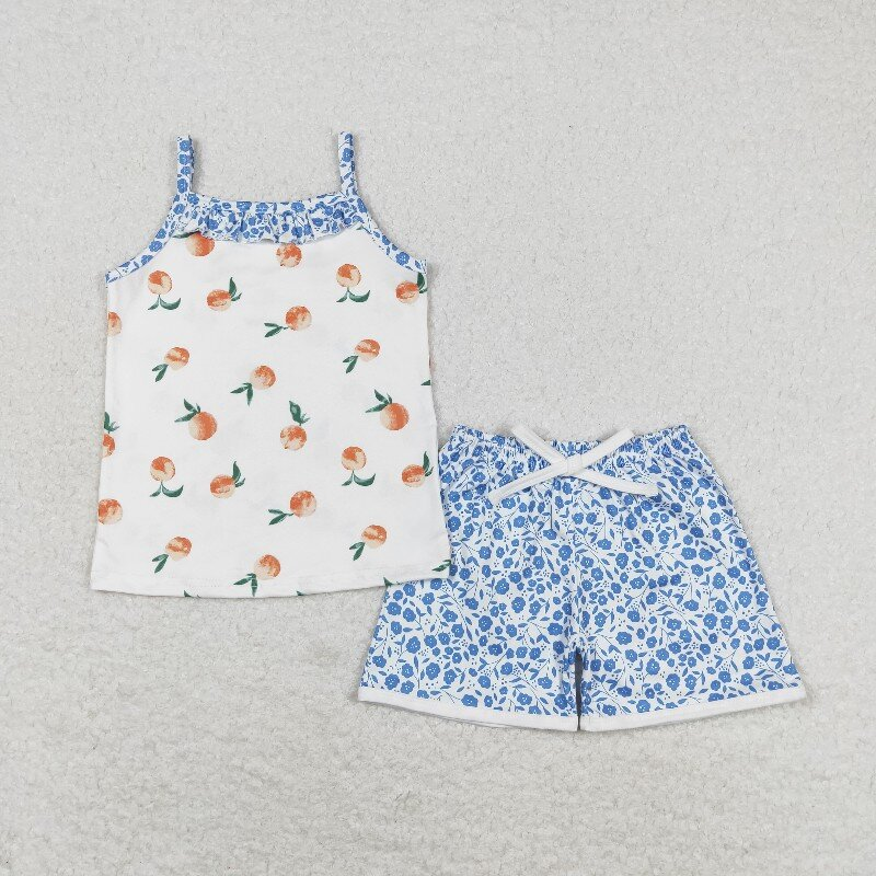 floral fruit Summer set RTS sibling clothes