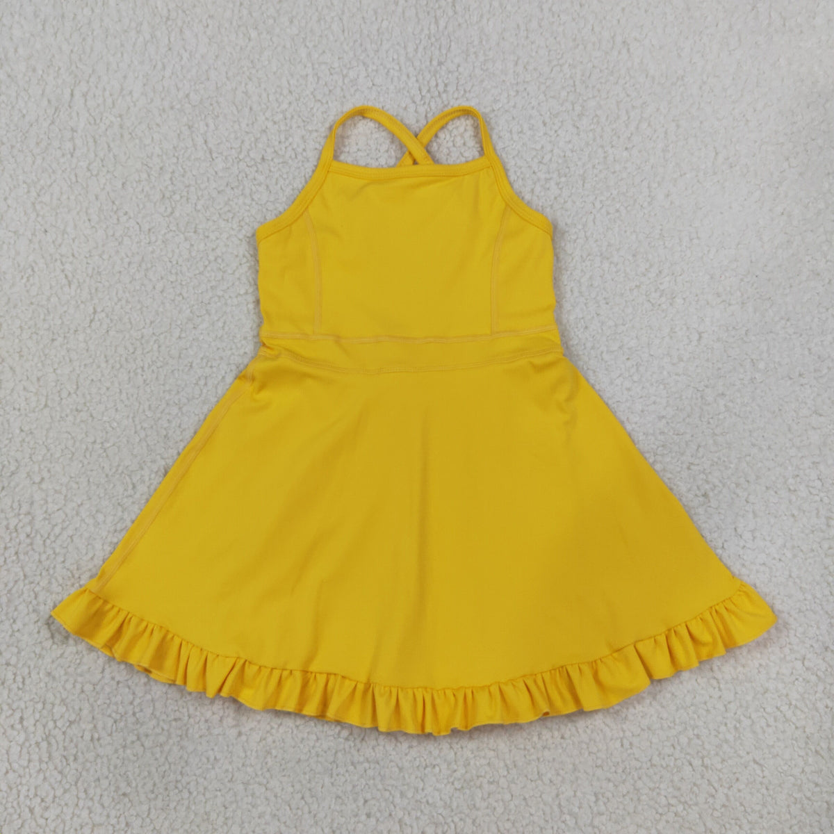 S0781 yellow blue girls tennis clothes