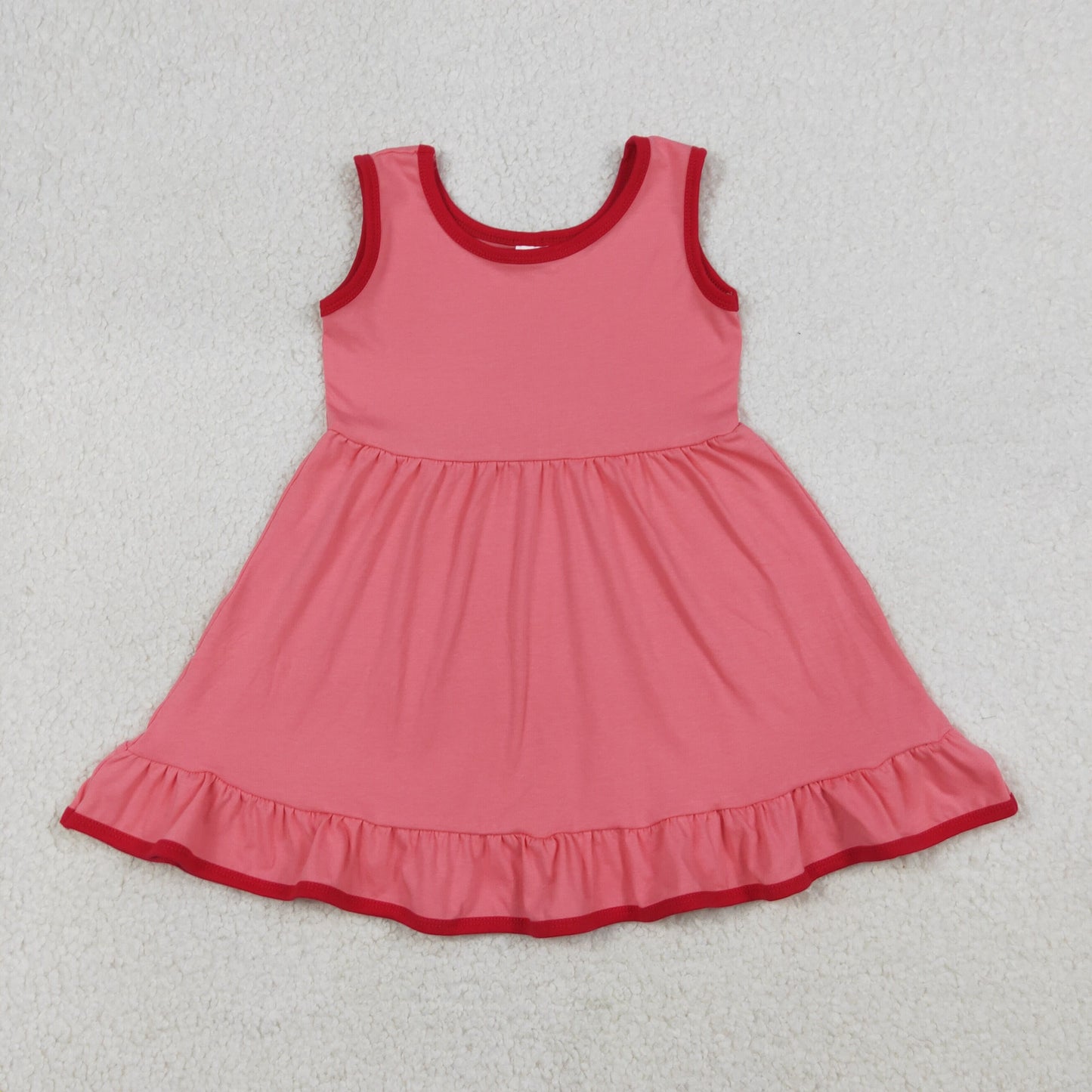 GSD0656 Red Sleeveless Girls Dress