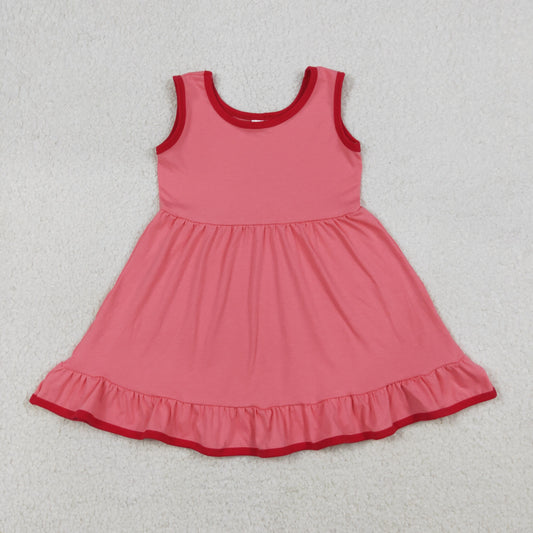 GSD0656 Red Sleeveless Girls Dress