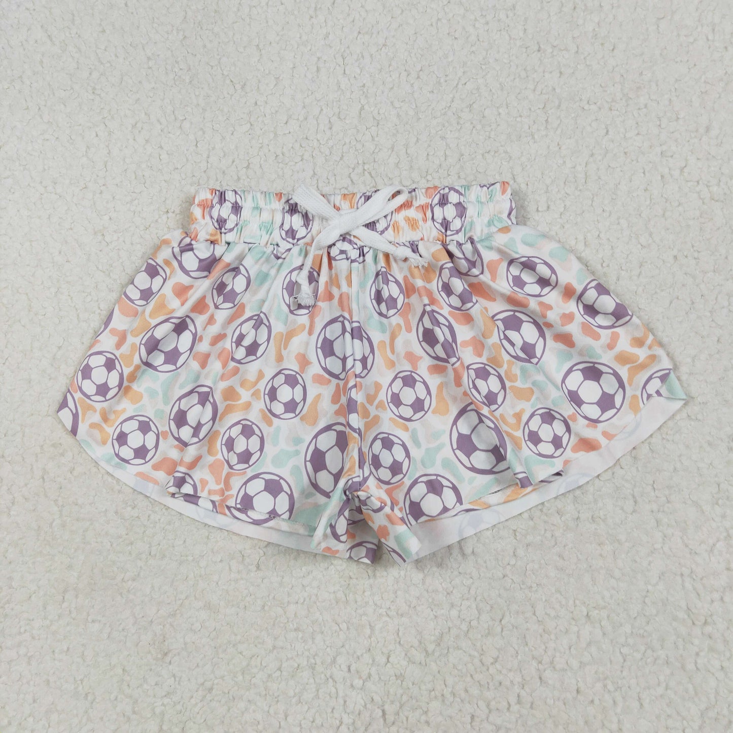 SS0582 soccer colorful leopard girls shorts