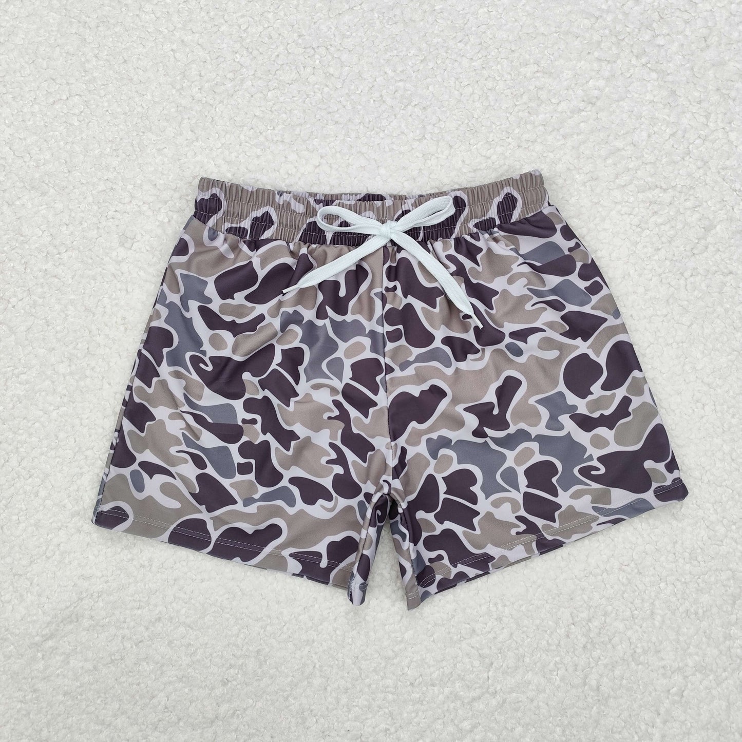 USA SHOP SS0079 Boys Camo Print Music Swimming Trunks