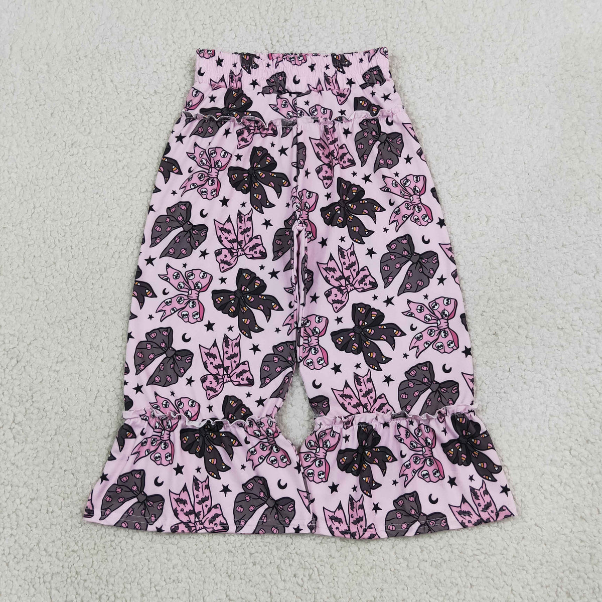 P1069 Halloween Purple Bows Girls Pant