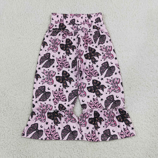 P1069 Halloween Purple Bows Girls Pant