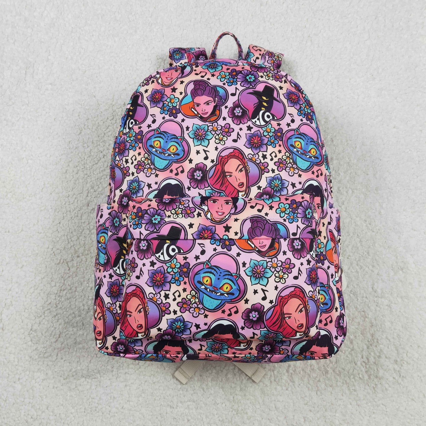 BA0384 Hunter K Flowers Purple Bag