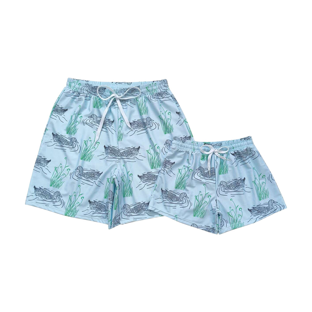 S0359 mallard duck green adult swimming trunk