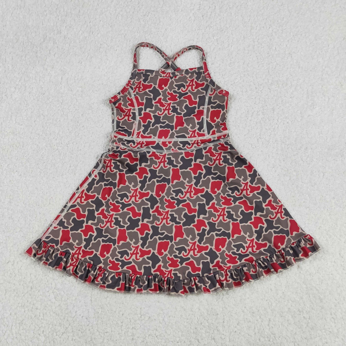 GSD3592 Yoga Football Item Camo Sleeveless Skorts Girls Dress