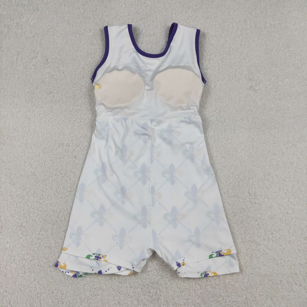 GSD2944 yoga Mardi Gras purple sleeveelss skorts girls dress