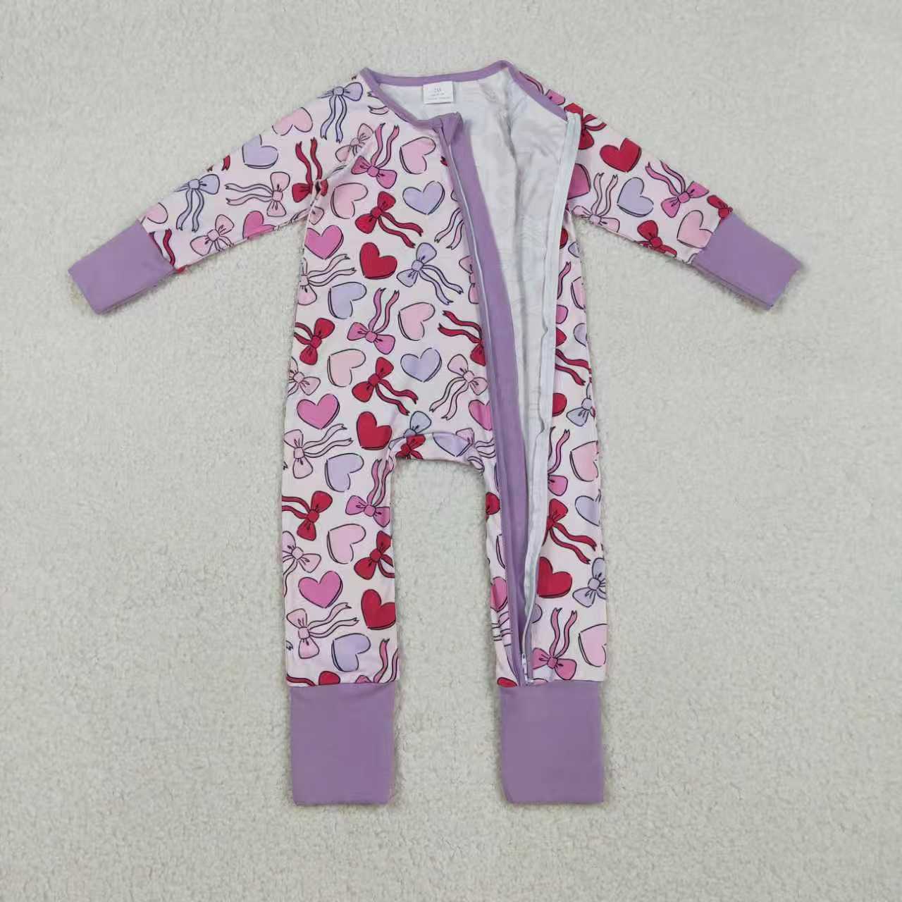 Valentine's Day Heart Girls Romper RTS sibling clothes