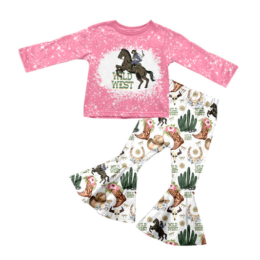 preorder GLP0769 Wild west cactus boot pink girls set