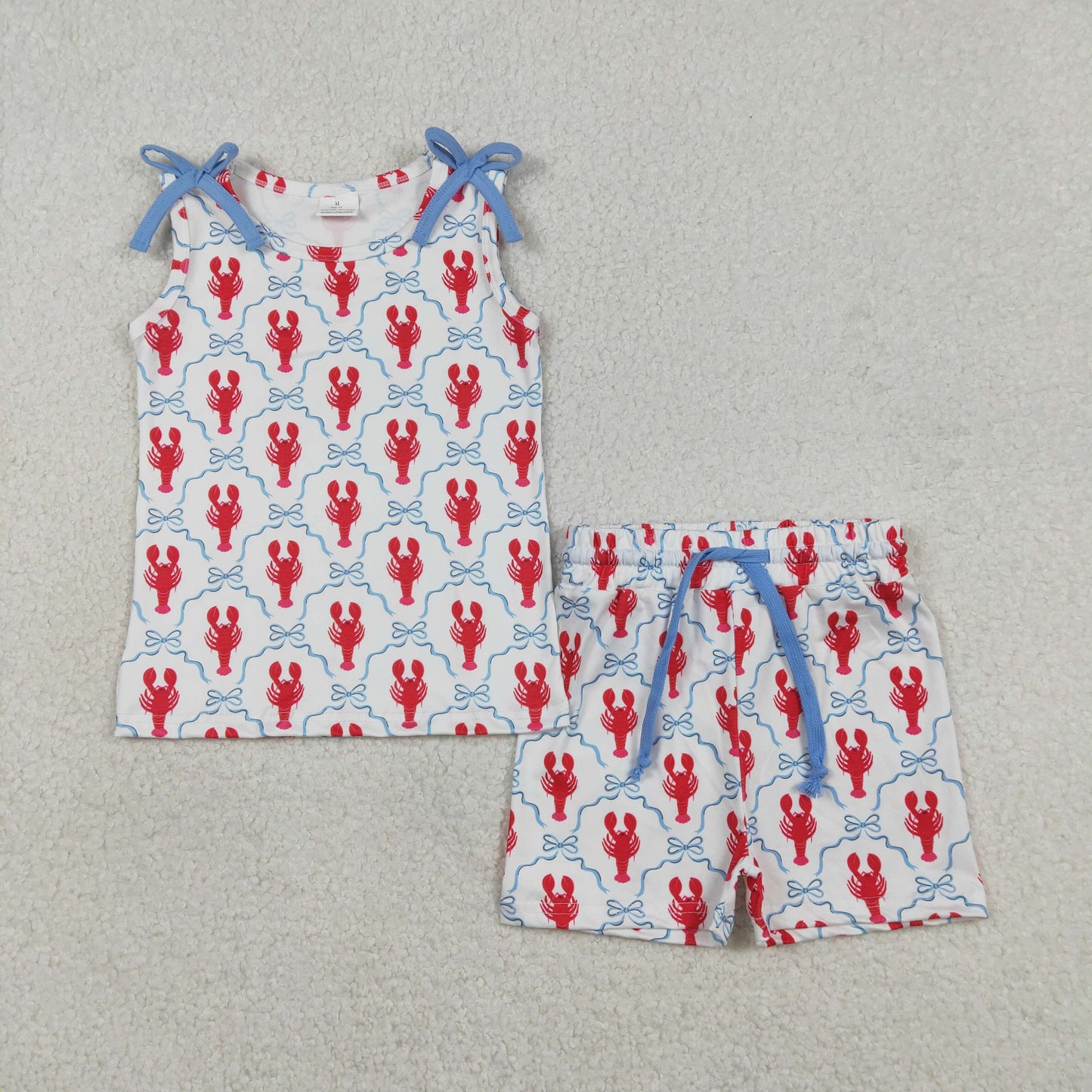 GSSO3005 Crayfish Sleeveless Shorts Girls Set