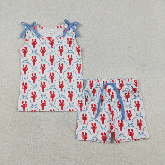 GSSO3005 Crayfish Sleeveless Shorts Girls Set