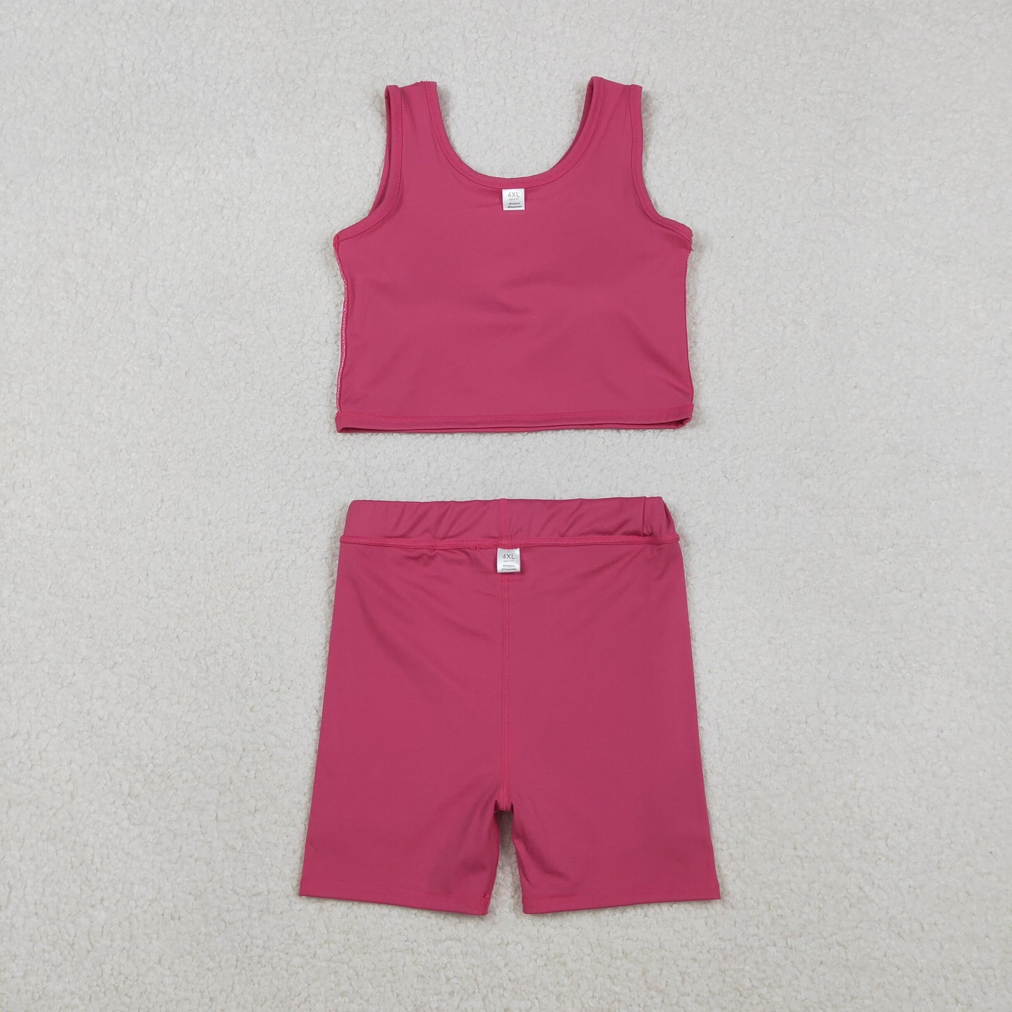 GSD2657 yoga pink sleeveless skirt skorts girls set