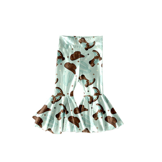 preorder Western Hat Boot Green Cactus Girls Pants