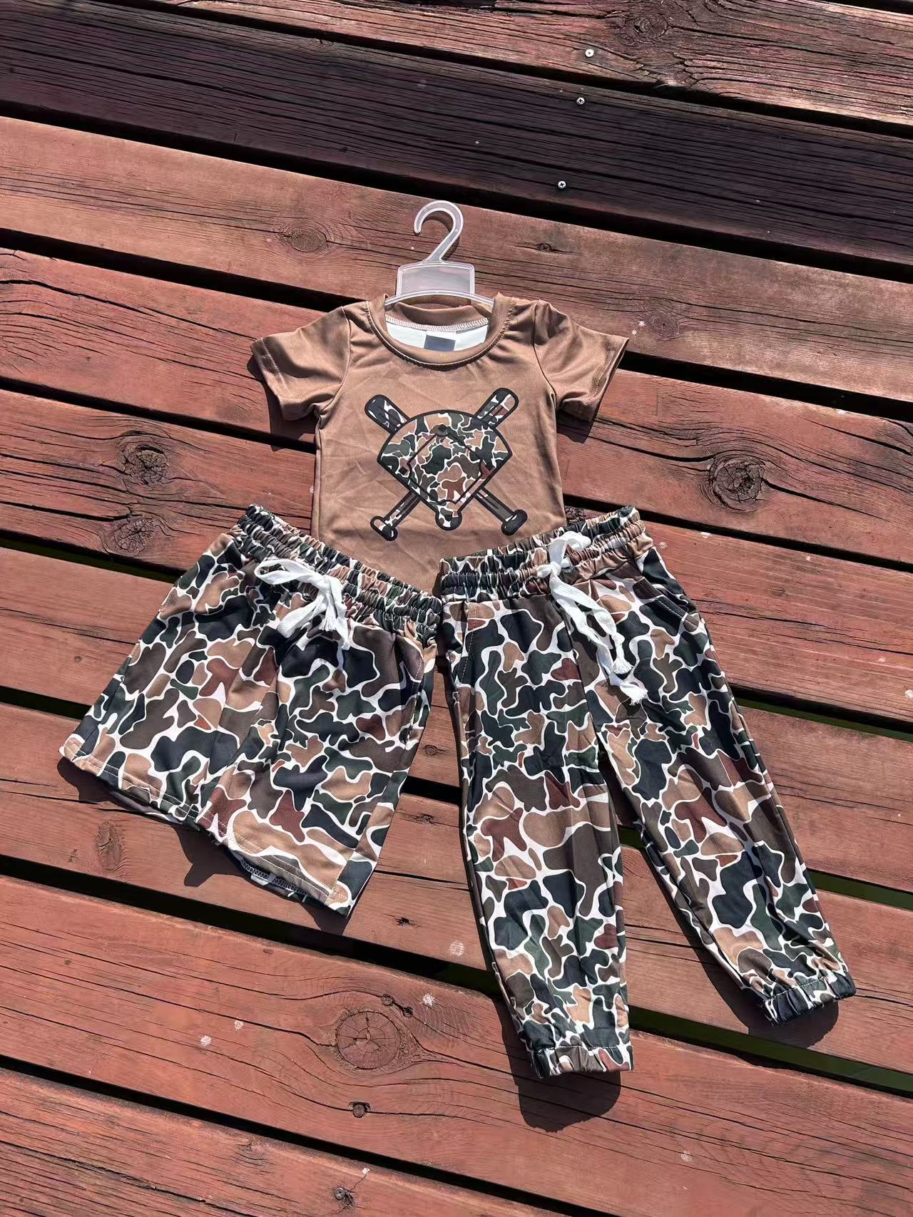 Baseball Camo Shorts/Pants Boys Set  RTS Sibling Clothes