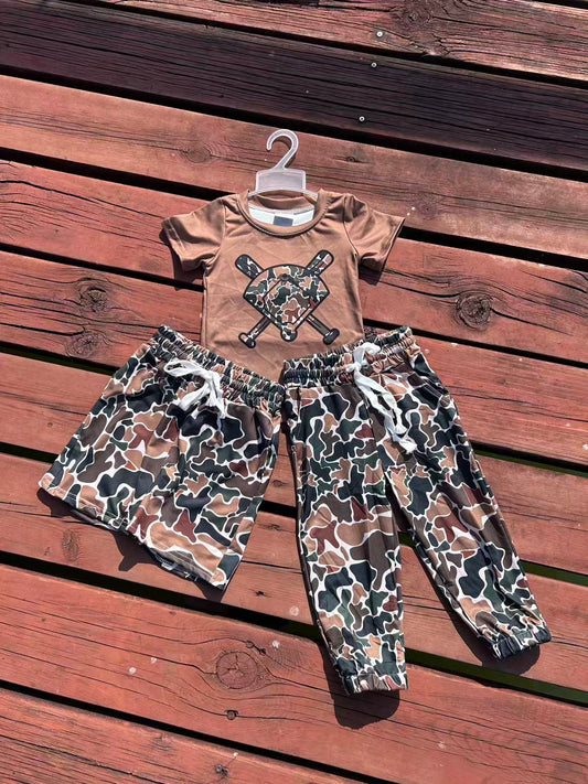 Baseball Camo Shorts/Pants Boys Set  RTS Sibling Clothes