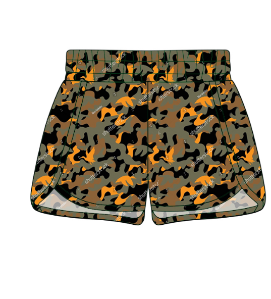 custom style brown camo adult shorts