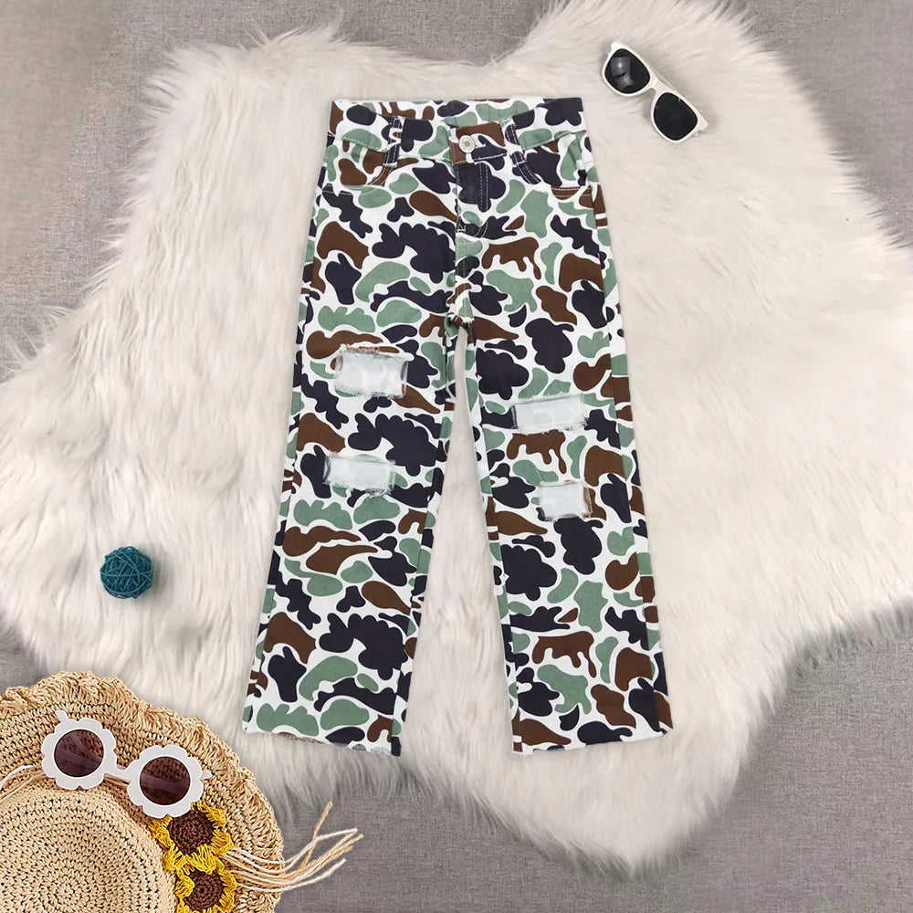 camo girls/boys jeans RTS Sibling Clothes