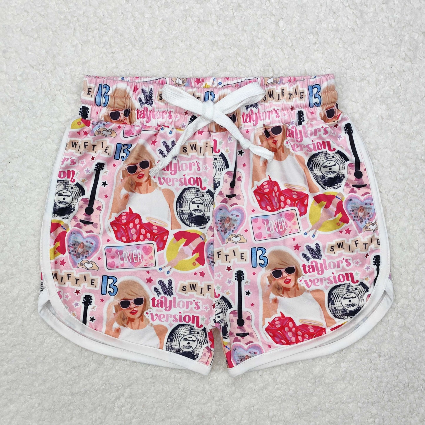 SS0418 Taylor Country Singer Pink Girls Shorts