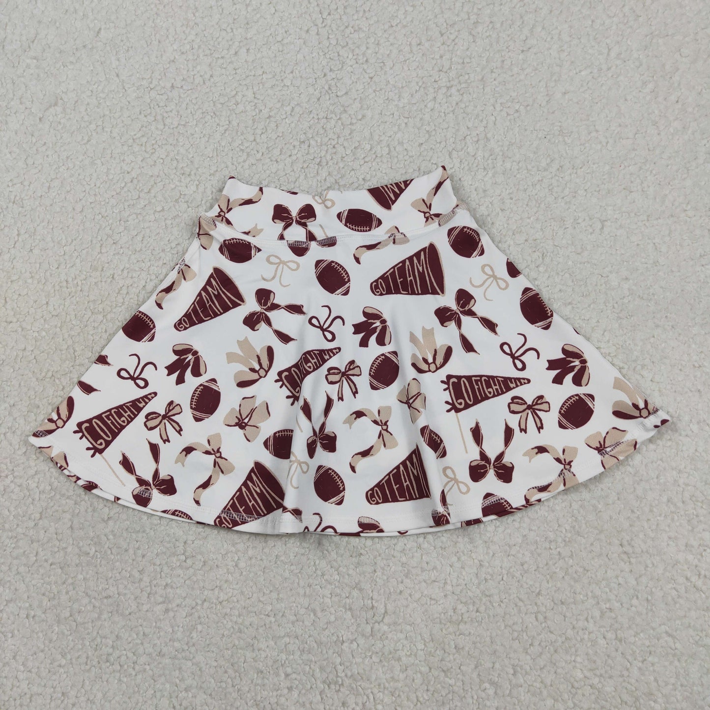 Yoga GLK0139 football bows maroon skort girls skirt