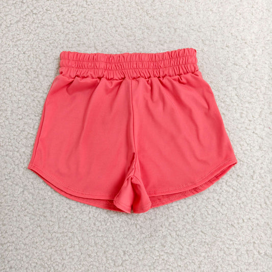 Yoga SS0908 Solid Color Pink Girls Shorts