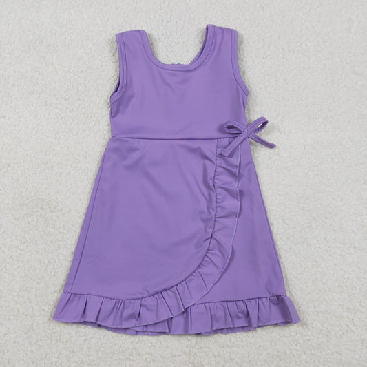 GSD3036 Yoga Purple Sleeveless Girls Dress
