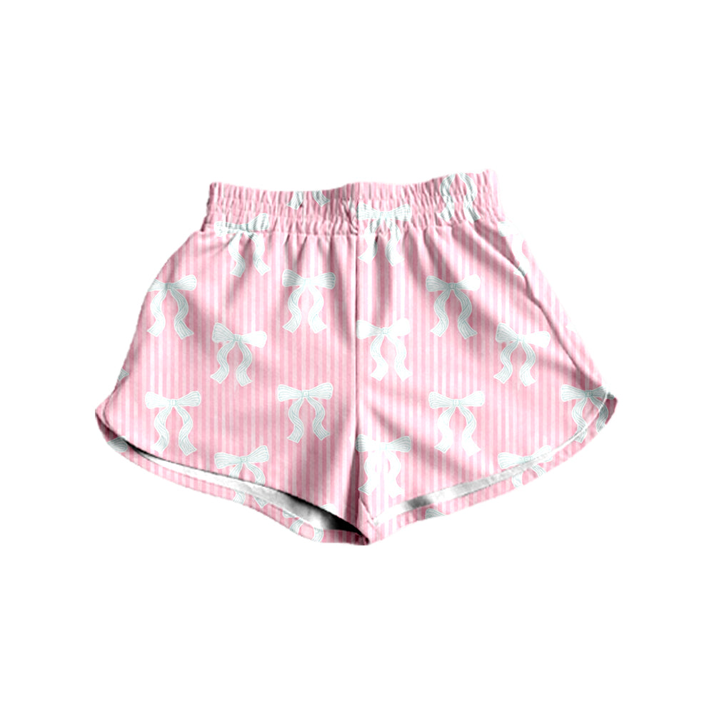 Custom Moq 3  Bows Pink Adult Women Shorts
