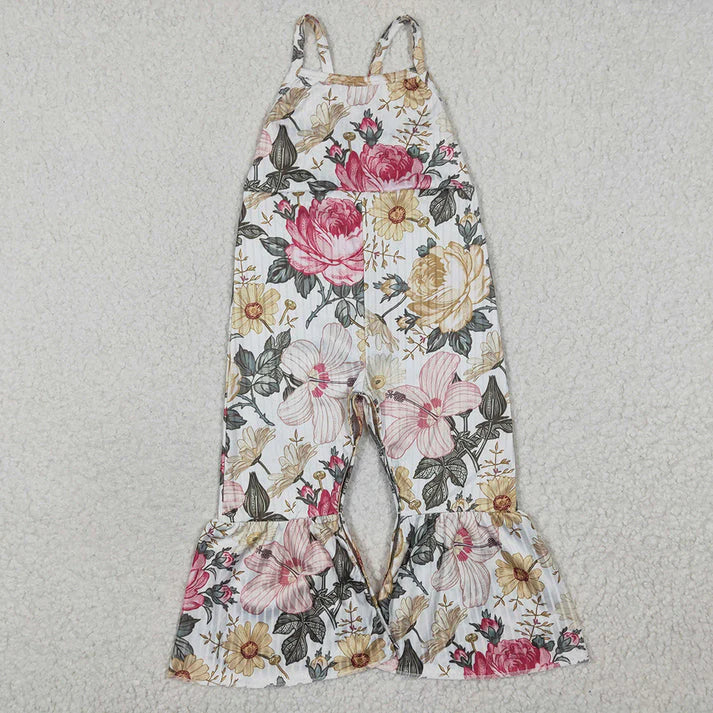 Summer flowers girls jumpsuits RTS Sibling Clothes