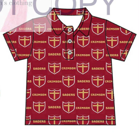 custom moq 3 football team red short sleeve boys top