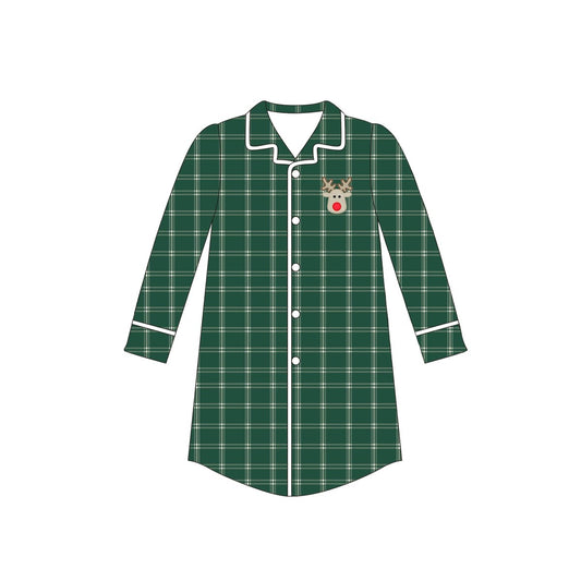 Preorder GT0621 Christmas deer green adult dress