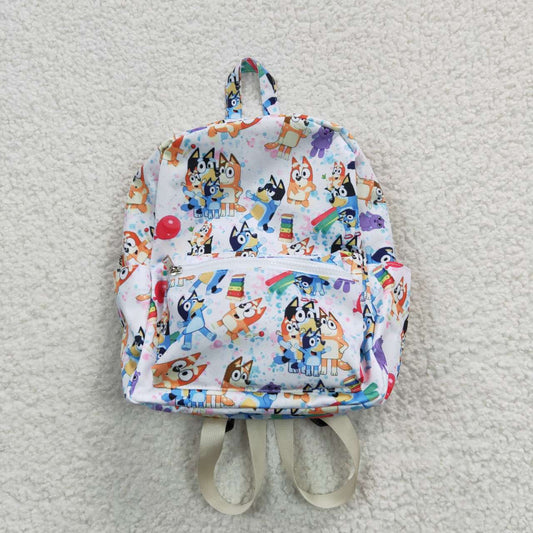 BA0054 White Dog Kids School Bag