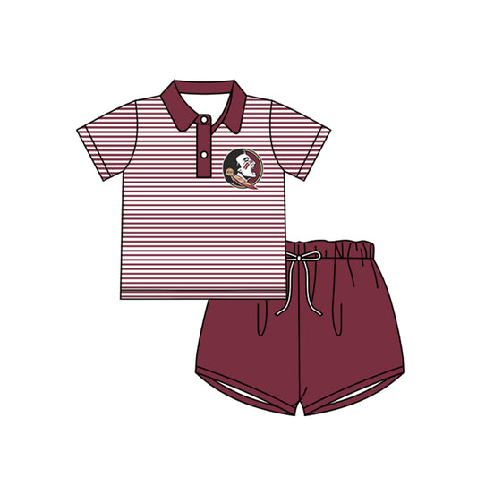 custom S 8.14 Red flutter sleeve shorts girls & boy set