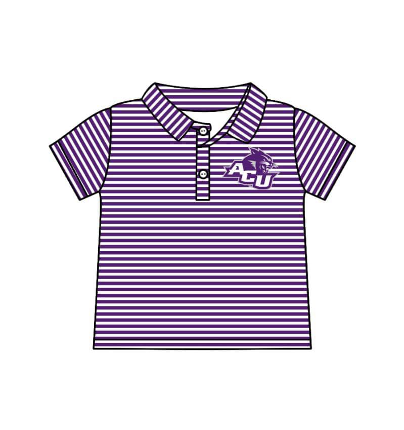 custom moq 3 football team striped short sleeve boys top