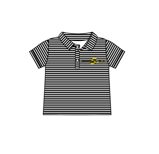 custom moq 3 football team striped short sleeve boys top