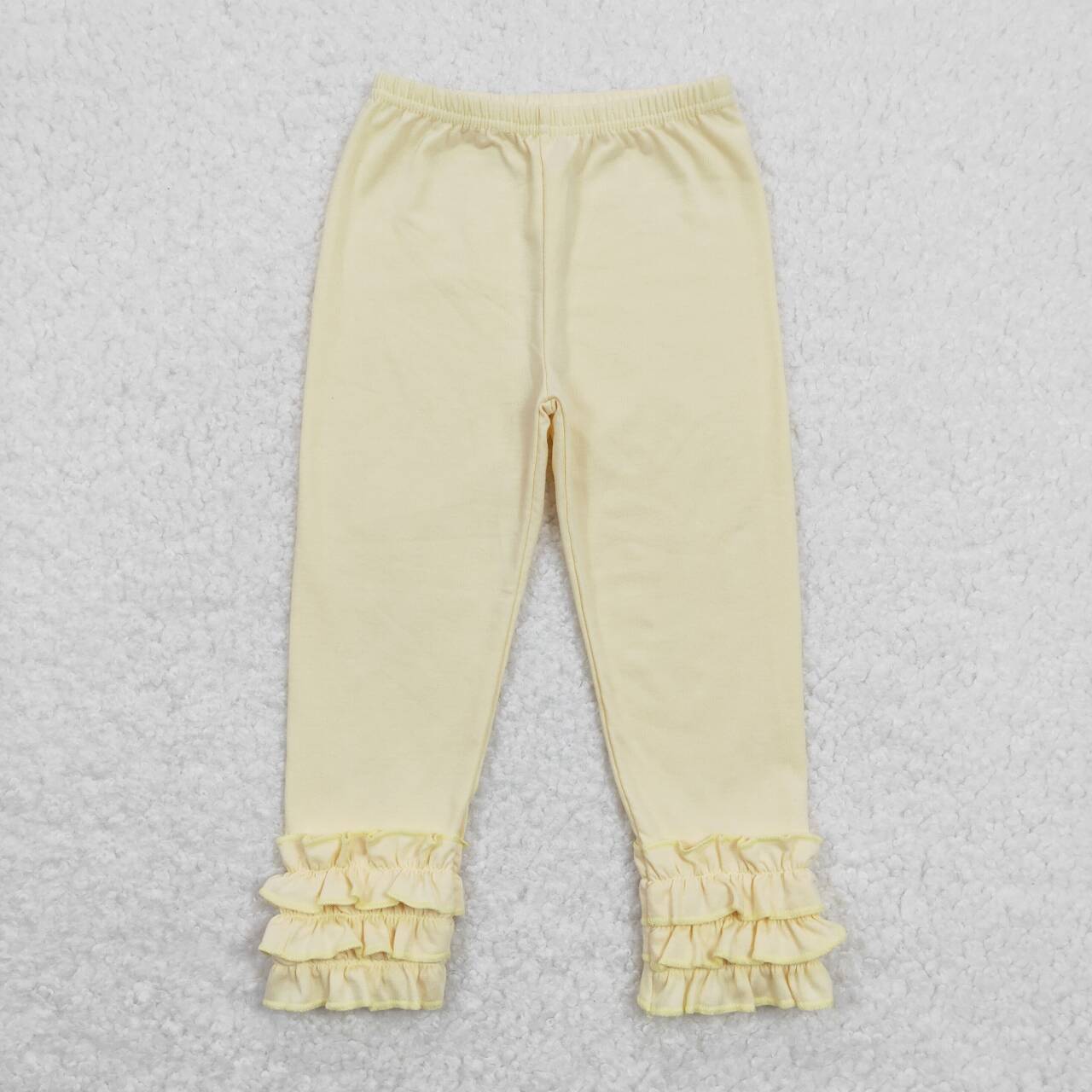 P0424 White Ruffles Girls Pants