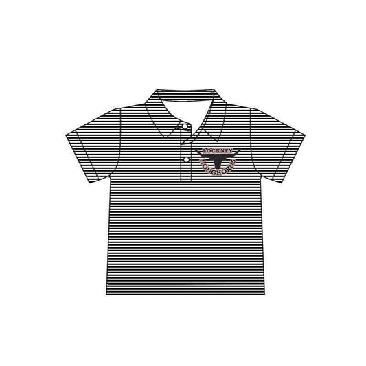 custom moq 3 football team striped short sleeve boys top