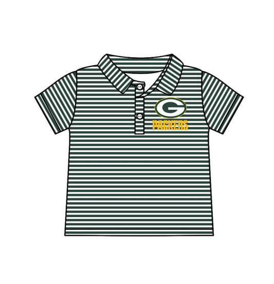 custom moq 3 football team striped short sleeve boys top