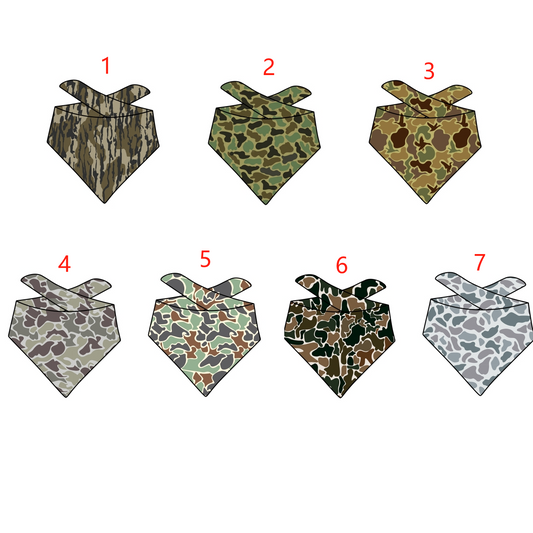 custom style camo dog bandanas