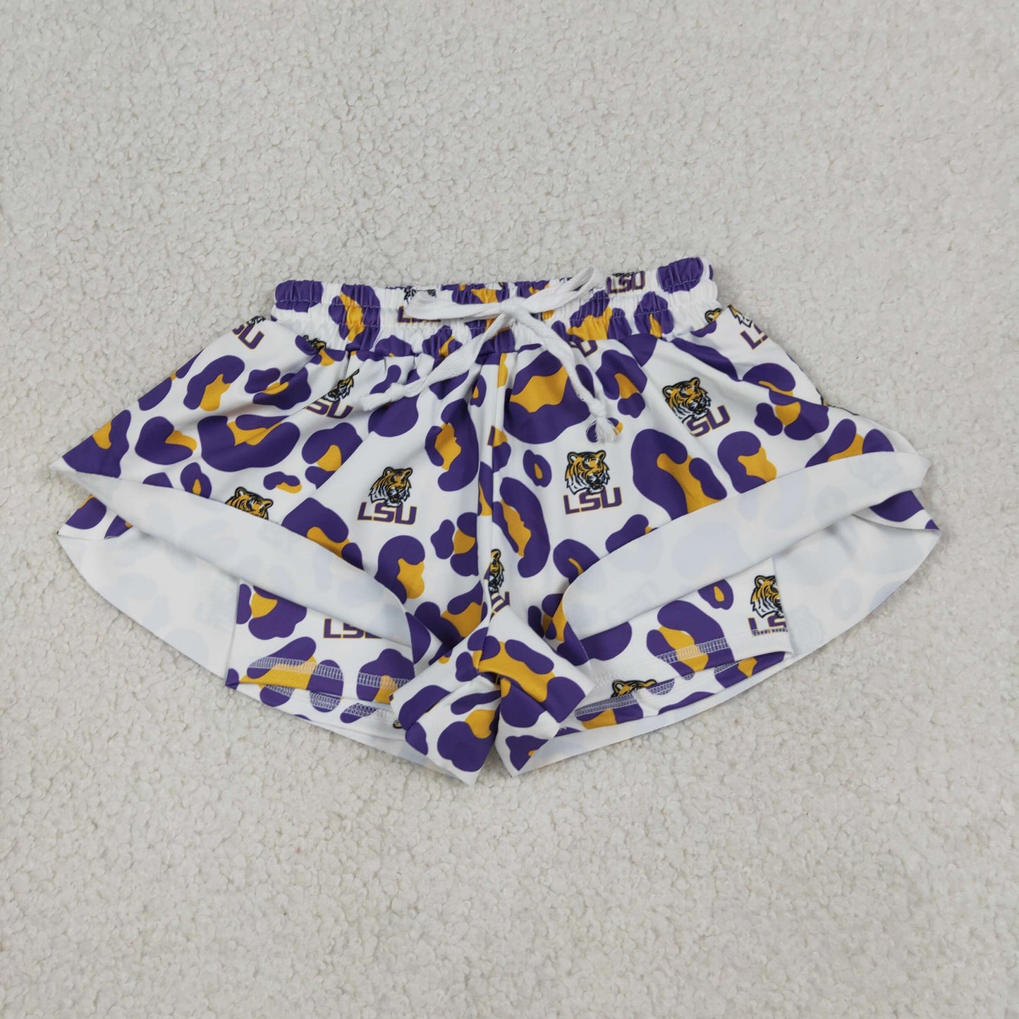 SS0821 Yoga Football Item Camo Girls Shorts