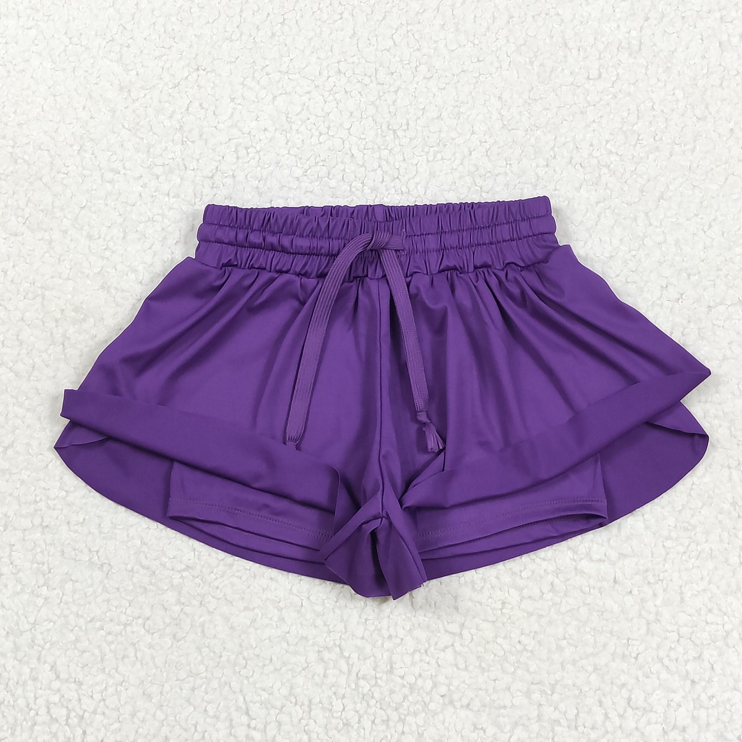 SS0602 yoga purple girls shorts