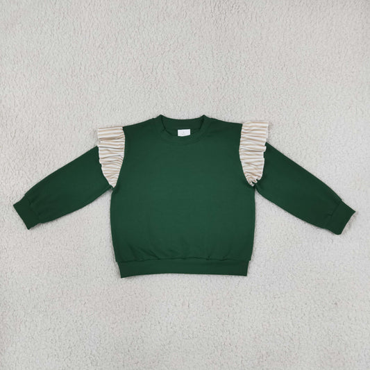 GT1845 Cotton Green Long Sleeve Girls Top