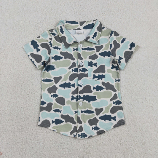 BT1787 Camo Short Sleeve Boys Top