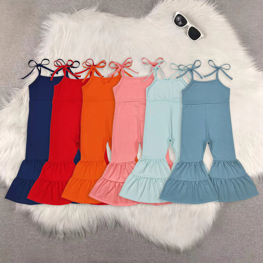 solid color cotton girls jumpsuits RTS Sibling Clothes